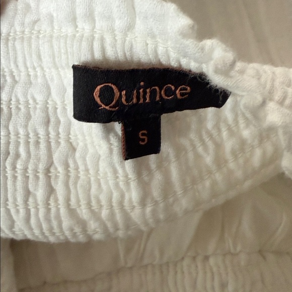 Quince 100% Organic Cotton Gauze Smocked Maxi Skirt White Sz S NEW - Picture 4 of 5